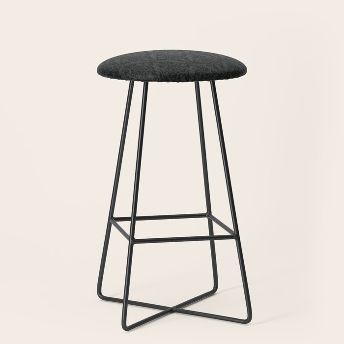 Luxury Black Damask Stool Gallery Image 1