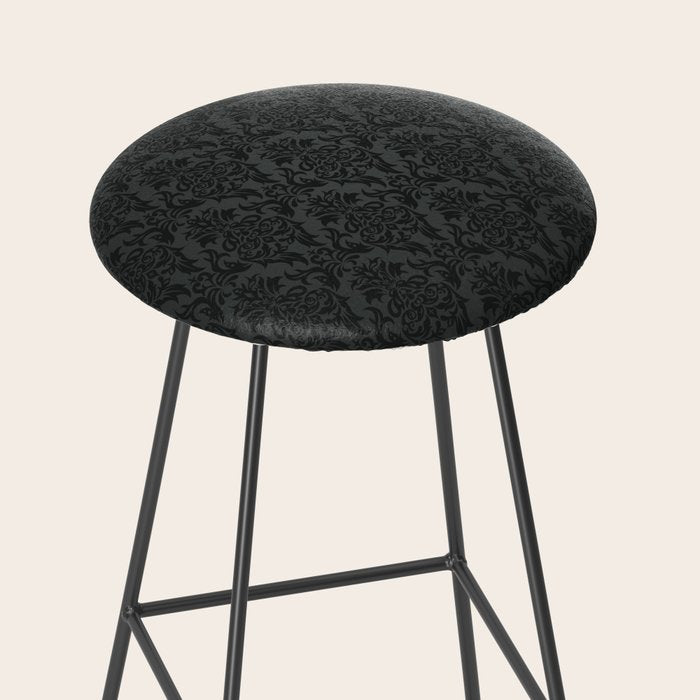 Luxury Black Damask Stool Gallery Image 2