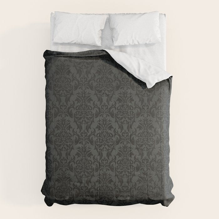Luxury Black Damask Comforter Gallery Image 1