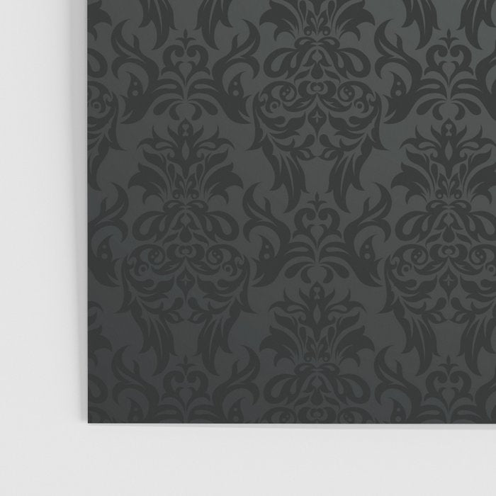 Luxury Black Damask Poster Gallery Image 3
