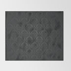 Luxury Black Damask Throw Blanket Gallery Image 2