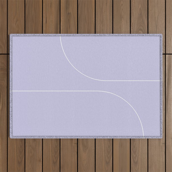 Modern Minimal Line Abstract V Outdoor Rug Gallery Image 1
