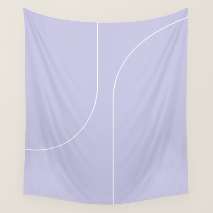 Modern Minimal Line Abstract V Wall Tapestry Gallery Image 1