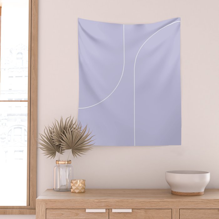 Modern Minimal Line Abstract V Wall Tapestry Gallery Image 2