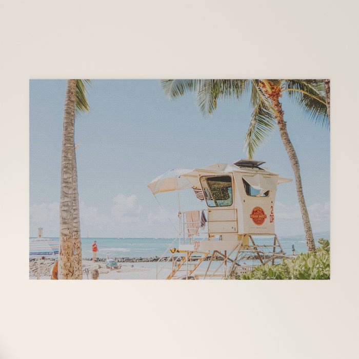 no lifeguard lxxiv / waikiki, hawaii Welcome Mat Gallery Image 1