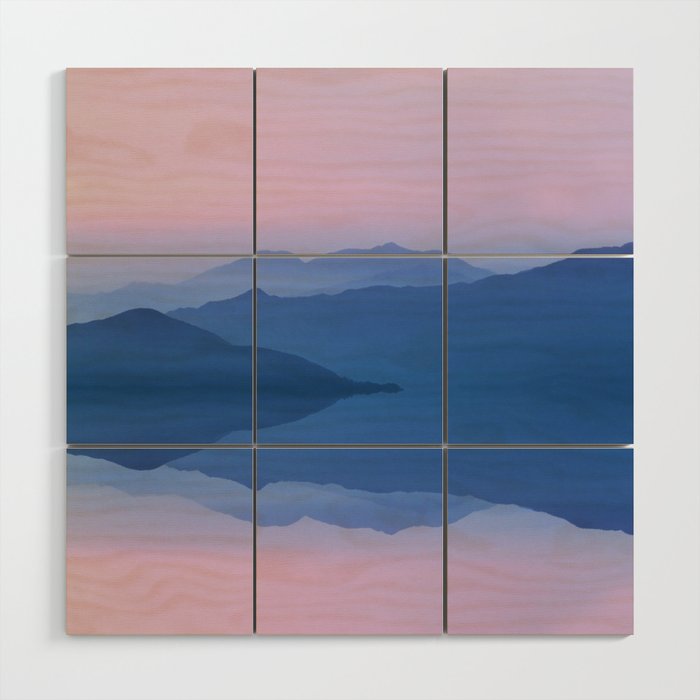 Mountain Reflections Wood Wall Art Gallery Image 1