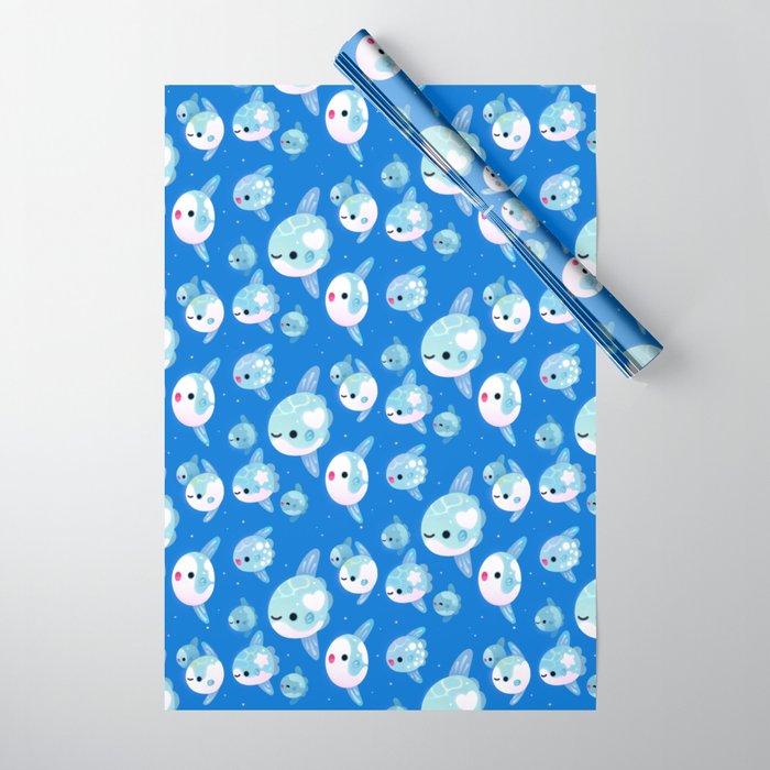 Swimming sunfish Wrapping Paper Gallery Image 1