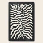 Onyx Ferns: Black & White Matisse Edition Cutting Board Gallery Image 1