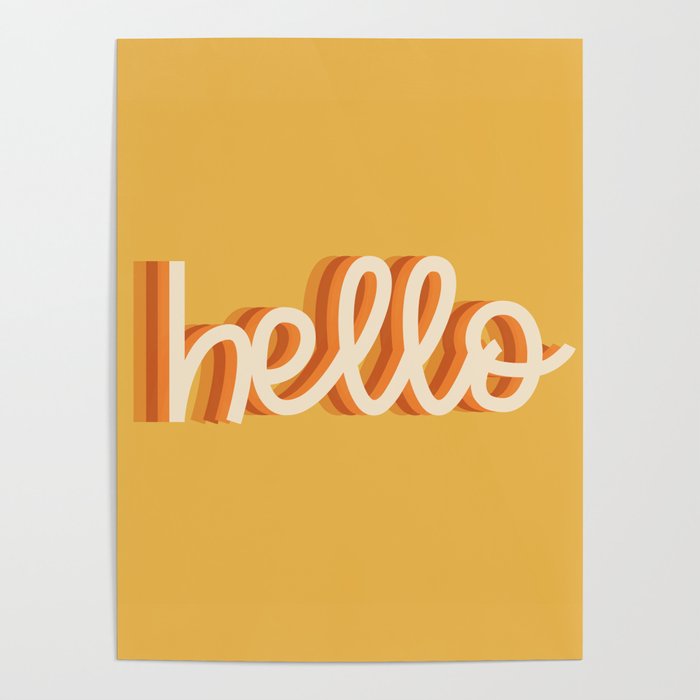 Hello - retro Poster Gallery Image 1