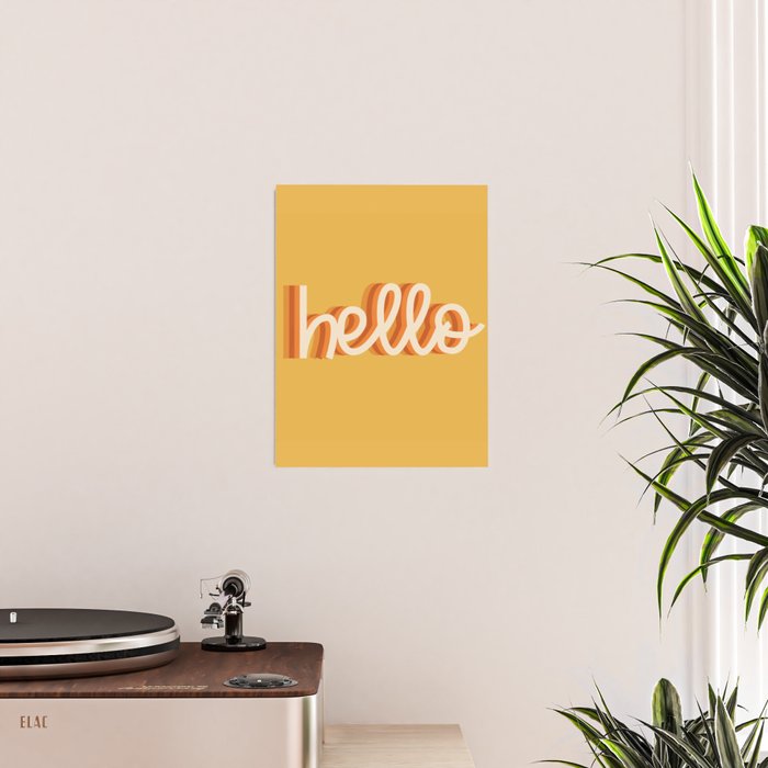 Hello - retro Poster Gallery Image 2