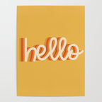 Hello - retro Poster Gallery Image 4