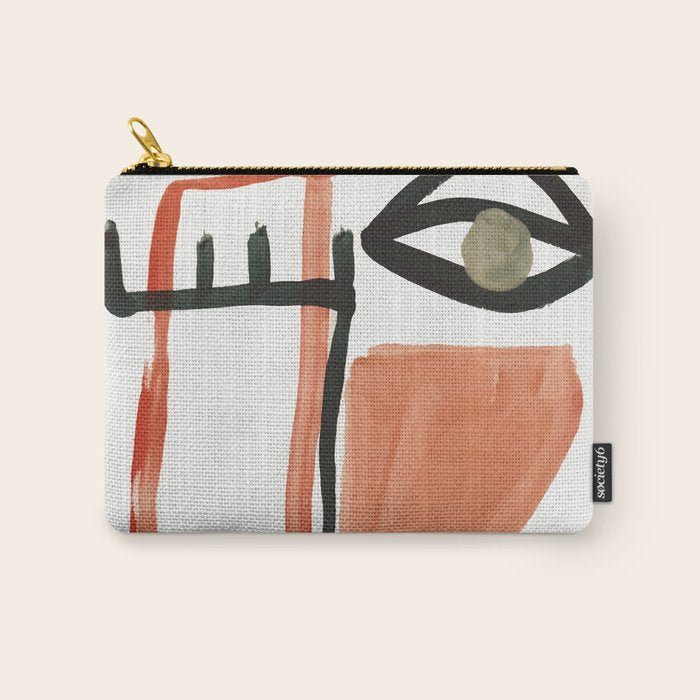 Abstract Face Carry All Pouch Gallery Image 1