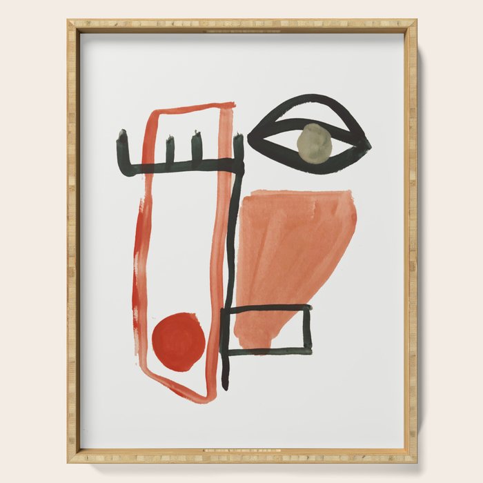 Abstract Face Serving Tray Gallery Image 1