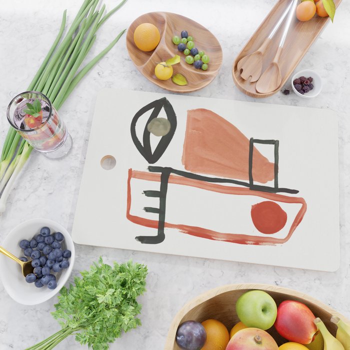 Abstract Face Cutting Board Gallery Image 2
