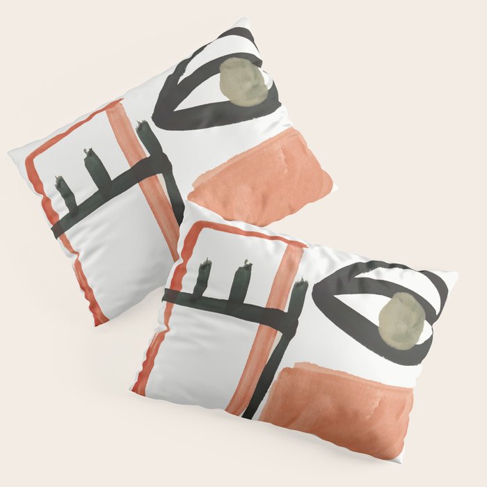Abstract Face Pillow Sham Gallery Image 1
