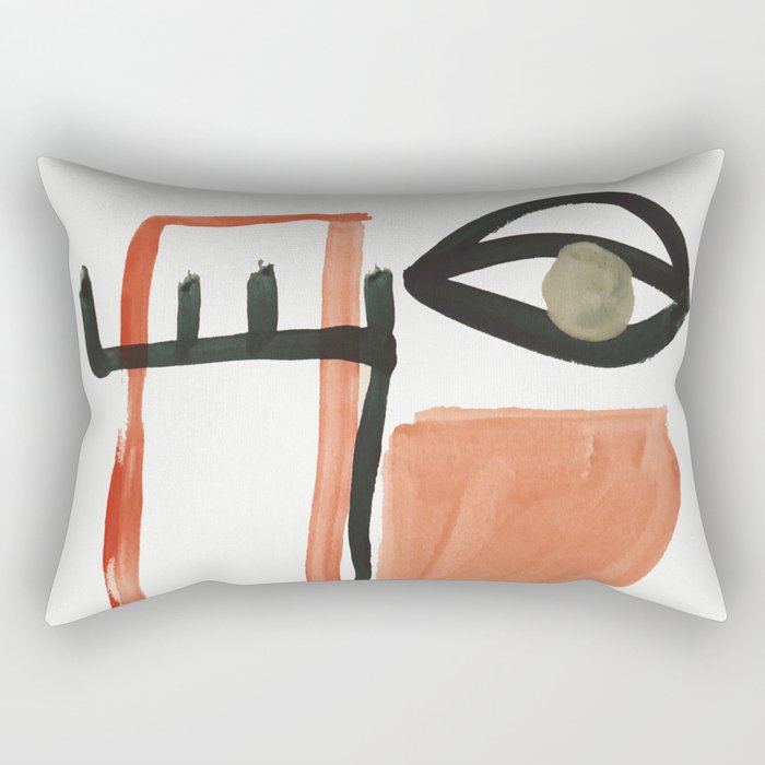 Abstract Face Rectangular Pillow Gallery Image 2