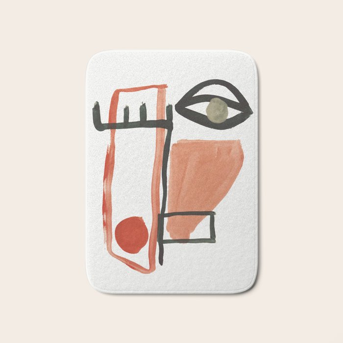 Abstract Face Bath Mat Gallery Image 1