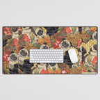 Because Pugs Autumn Desk Mat Gallery Image 1