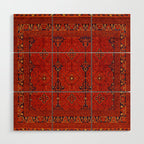 N194 - Red Berber Atlas Oriental Traditional Moroccan Style Wood Wall Art Gallery Image 1
