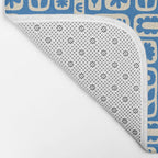Vintage scandinavian floral art pattern Bath Mat Gallery Image 2