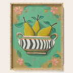 Striped Bowl with Pears Serving Tray Gallery Image 1