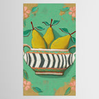 Striped Bowl with Pears Tablecloth Gallery Image 2