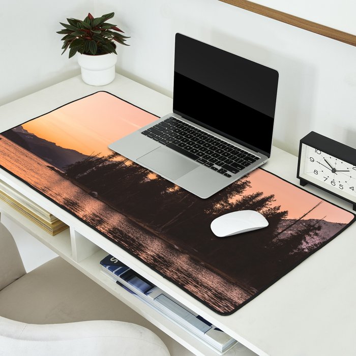 Forest Island at the Lake - Nature Photography Desk Mat Gallery Image 2
