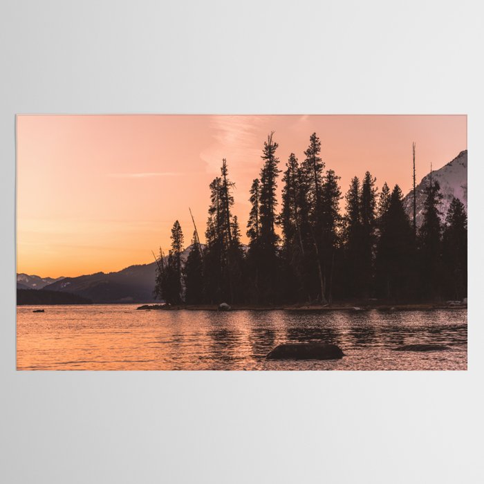 Forest Island at the Lake - Nature Photography Tablecloth Gallery Image 2