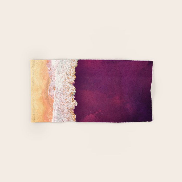 Maroon Ocean Bath Towel Gallery Image 1