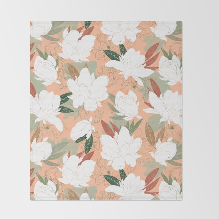 Big floral blossoms PF24 Throw Blanket Gallery Image 2