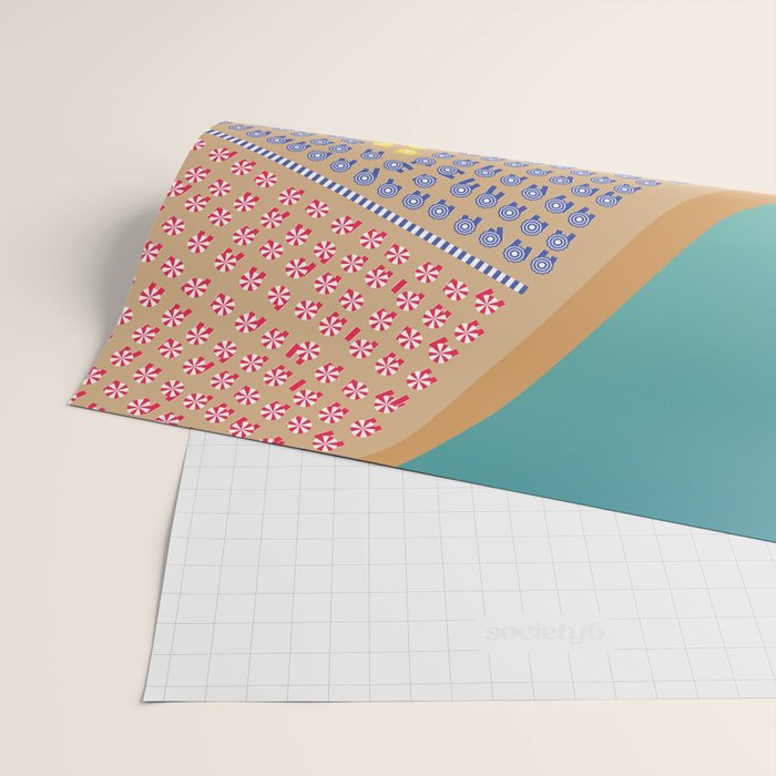 Bella / Beautiful Italy Beach Umbrellas - Aerial Italian Wrapping Paper Gallery Image 2