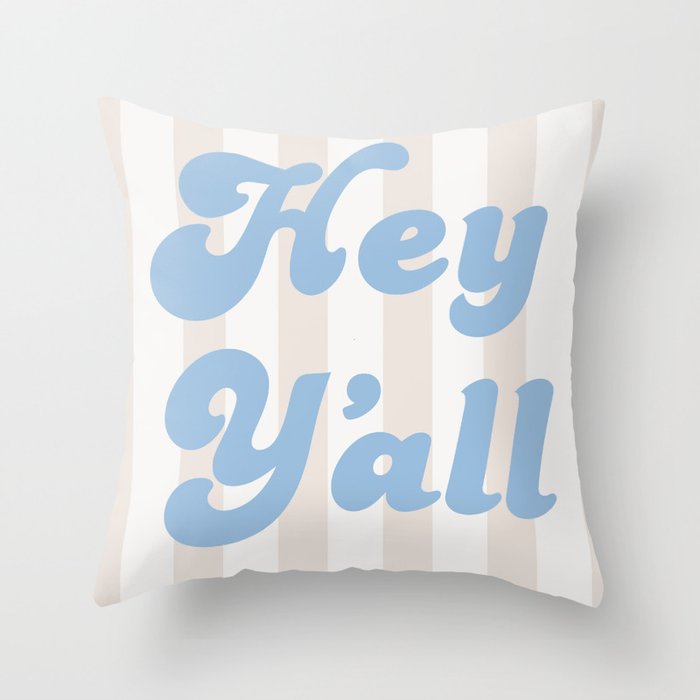 Hey Y'all Coastal Cowgirl Throw Pillow Gallery Image 6
