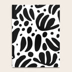 Black and white organic plant leaf art pattern Notebook Gallery Image 4