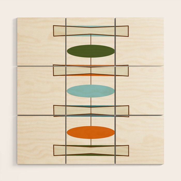Mid-Century Modern Art 1.2 Wood Wall Art Gallery Image 1