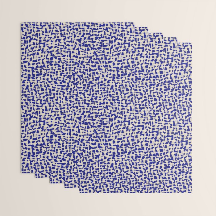 Playful strokes #3 / Beige on Blue Wrapping Paper Gallery Image 3