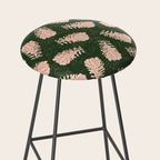 Dancing Pinecones in Forest Green & Pink Stool Gallery Image 2