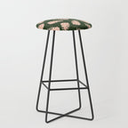 Dancing Pinecones in Forest Green & Pink Stool Gallery Image 1