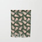 Dancing Pinecones in Forest Green & Pink Wall Hanging Gallery Image 1