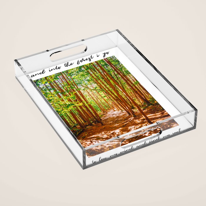 John Muir-And Into The Forest I Go To Lose My Mind And Find My Soul Acrylic Tray Gallery Image 1