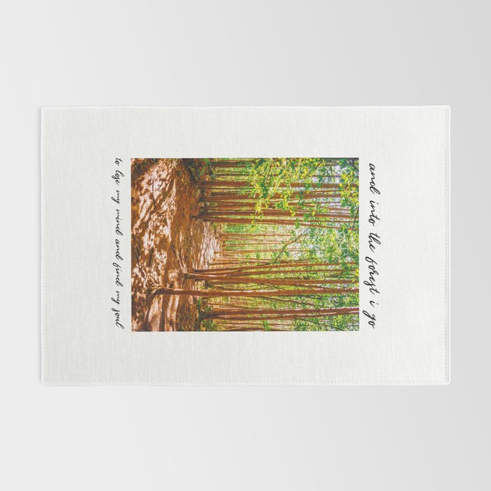 John Muir-And Into The Forest I Go To Lose My Mind And Find My Soul Rug Gallery Image 2