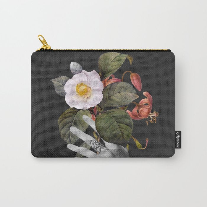 Hands With Flowers Carry All Pouch Gallery Image 1