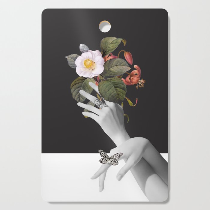 Hands With Flowers Cutting Board Gallery Image 1