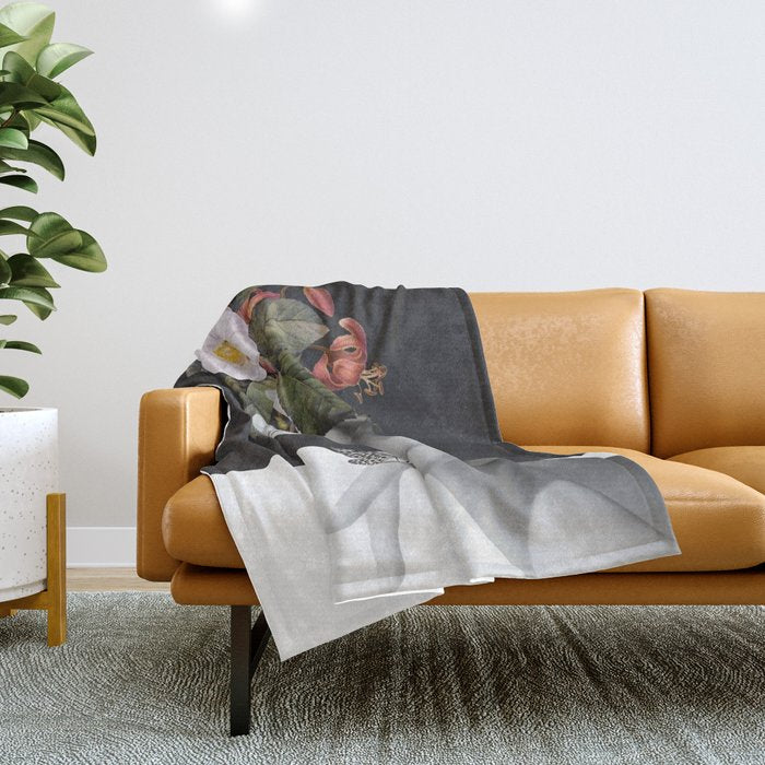 Hands With Flowers Throw Blanket Gallery Image 1