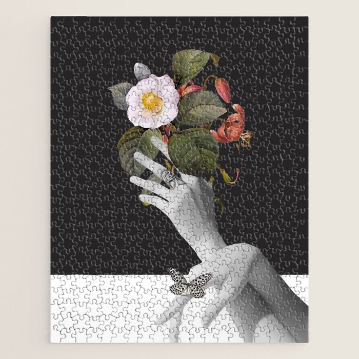 Hands With Flowers Jigsaw Puzzle Gallery Image 1