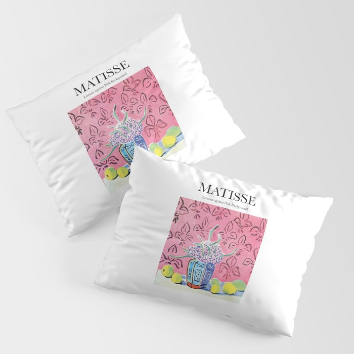 Lemons against Pink Background by Henri Matisse - Artwork Design Pillow Sham Gallery Image 3