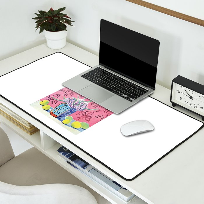 Lemons against Pink Background by Henri Matisse - Artwork Design Desk Mat Gallery Image 2