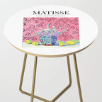 Lemons against Pink Background by Henri Matisse - Artwork Design Side Table Gallery Image 2