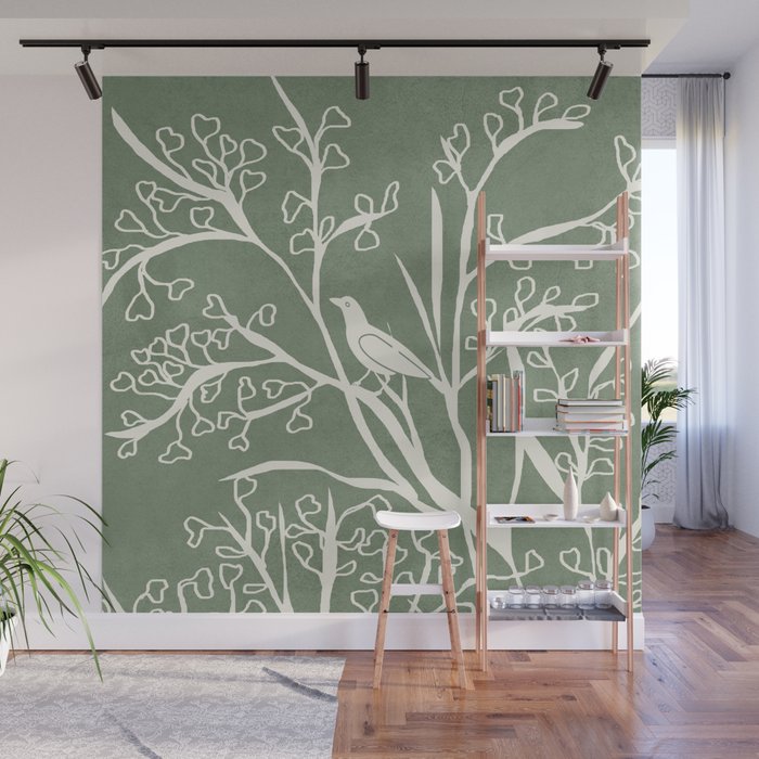 Birds on Branches 02 Wall Mural Gallery Image 1