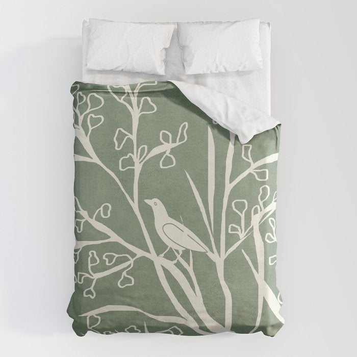 Birds on Branches 02 Duvet Cover Gallery Image 1