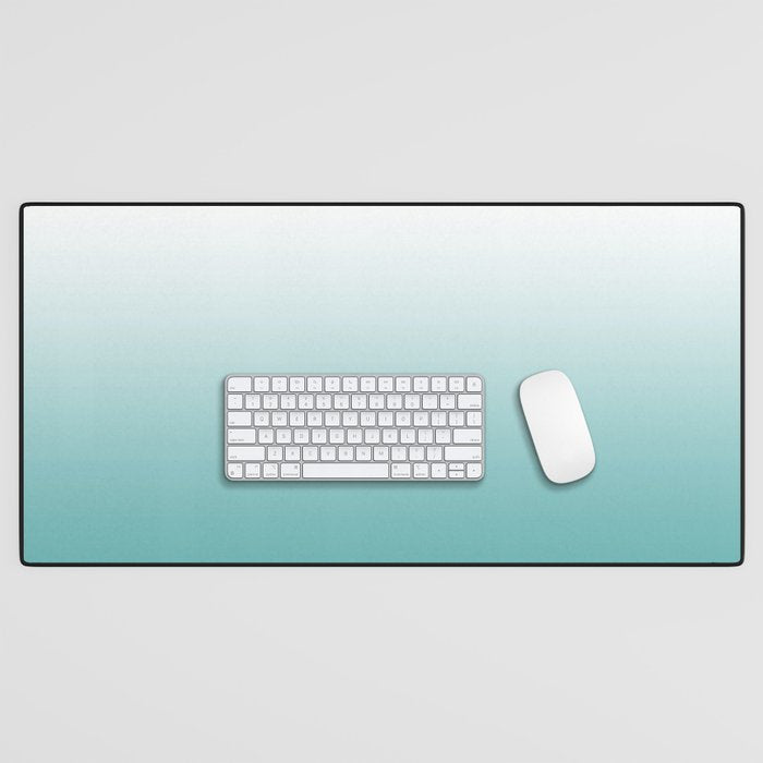 Light Teal Gradient Desk Mat Gallery Image 1